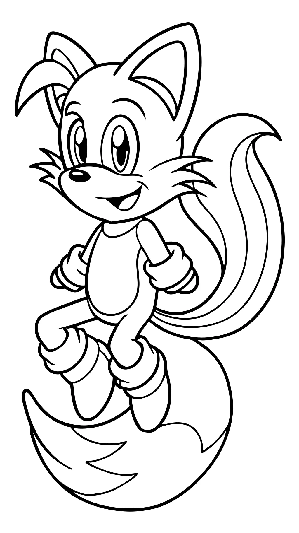 tails from sonic coloring pages